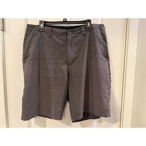 Volcom Mens Hybrid Shorts Charcoal Gray Heathered Quick Dry Size 36 Walkshorts